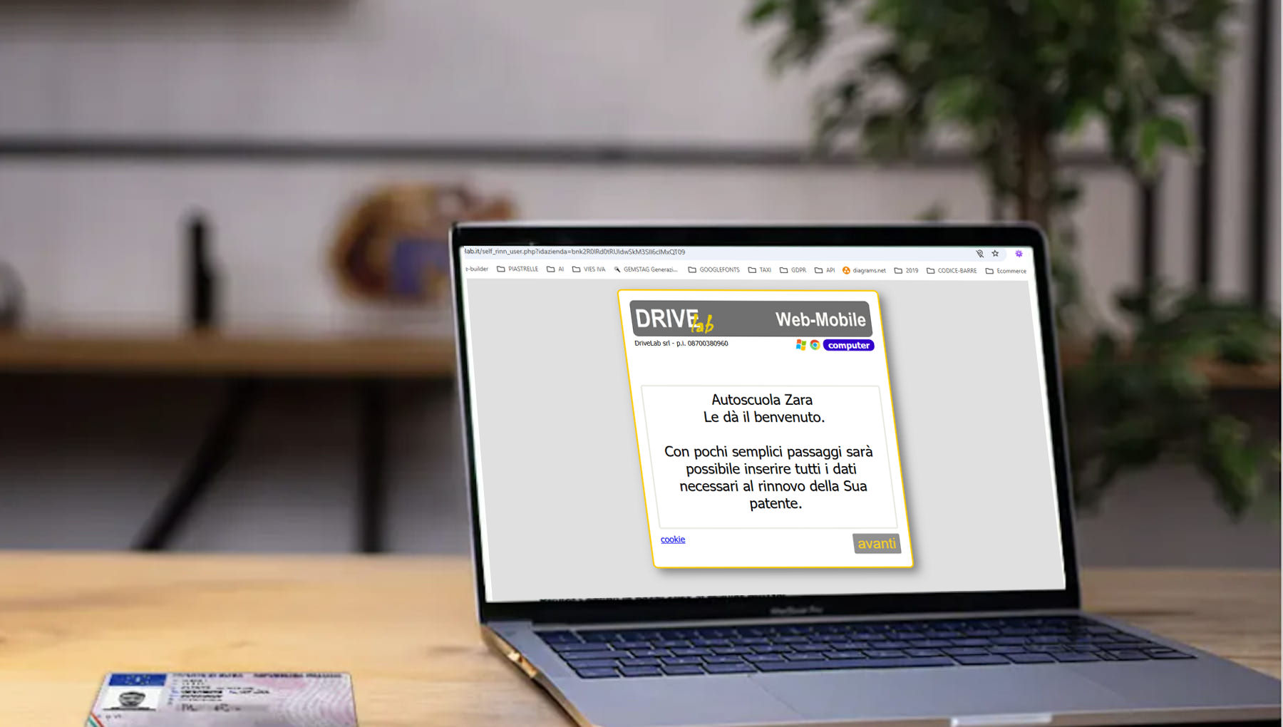 Rinnova la patente online